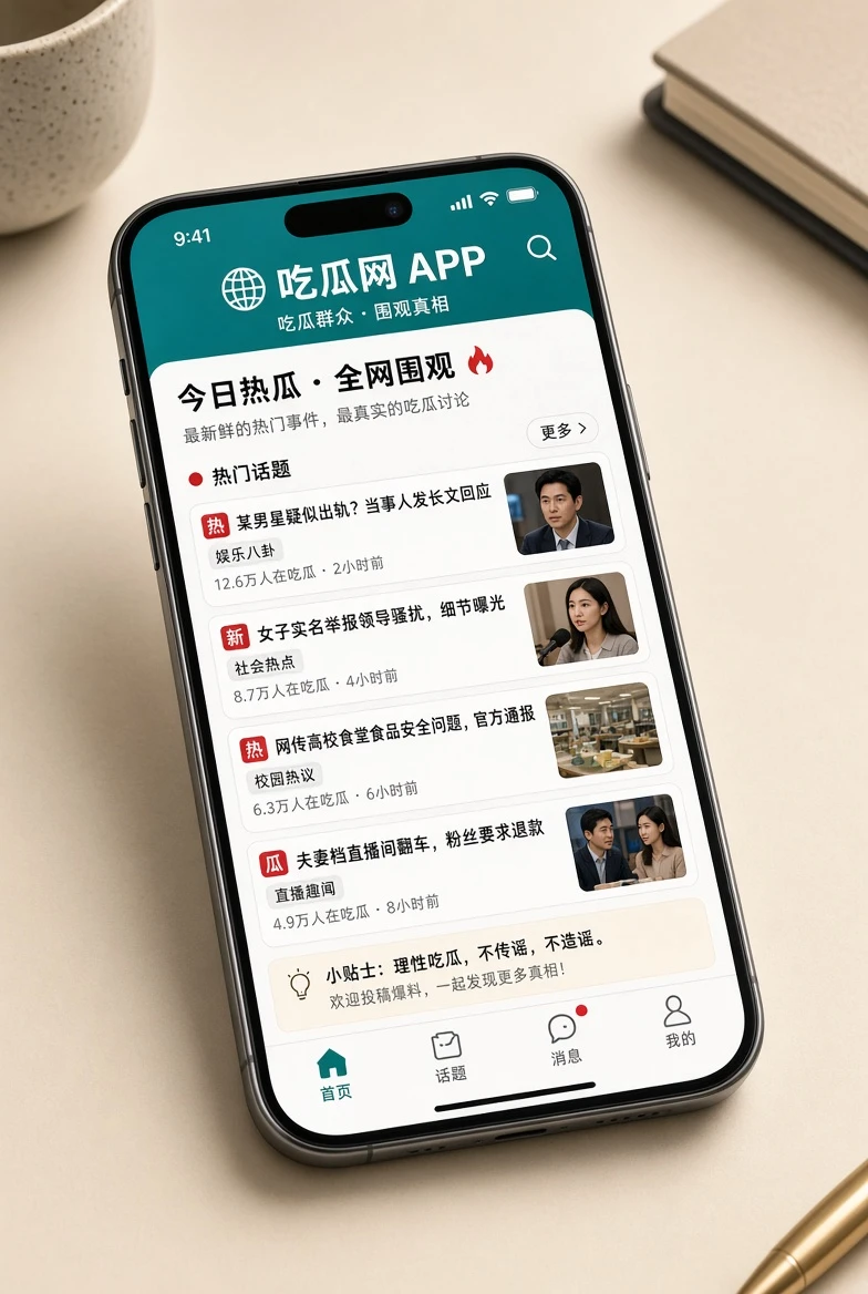 吃瓜网移动内容服务完整竖版主题画面