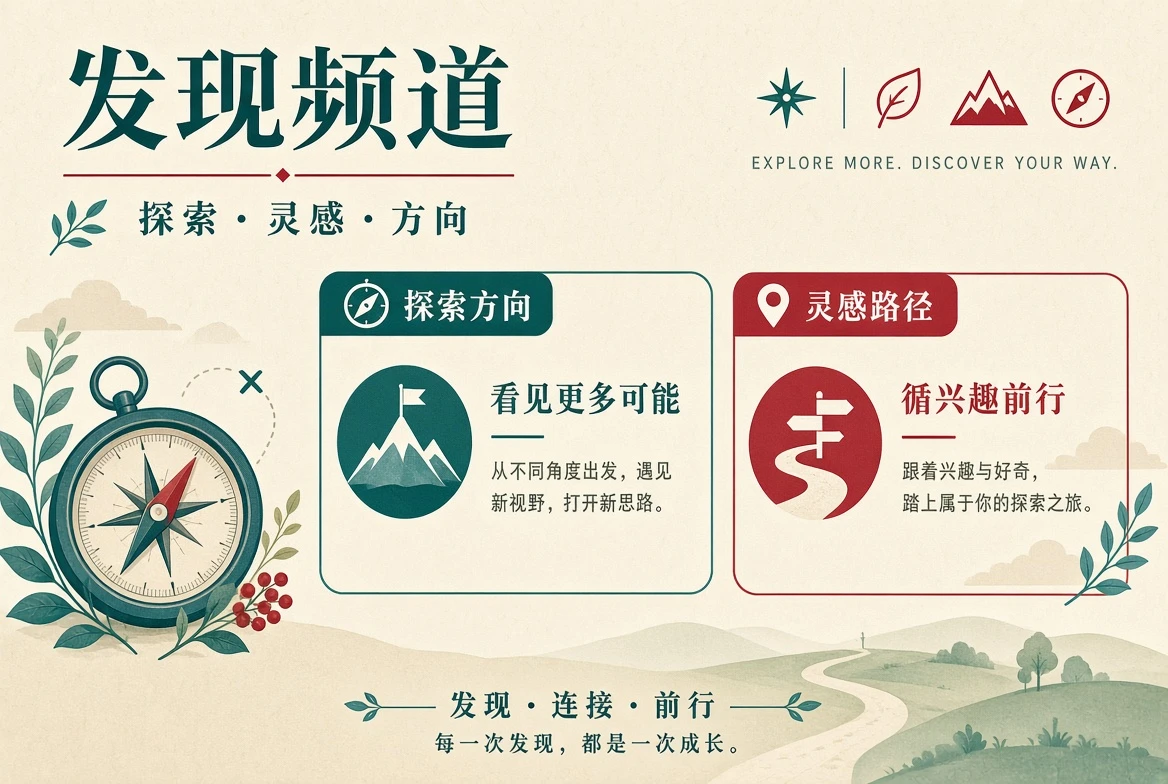 发现频道跨栏目内容导览视觉
